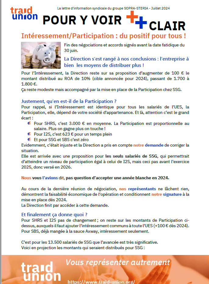 Intéressement – Participation Du positif pour tous !