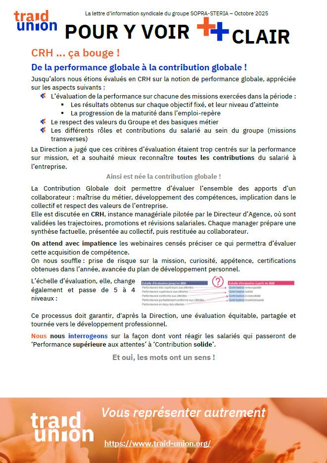 CRH … ça bouge !