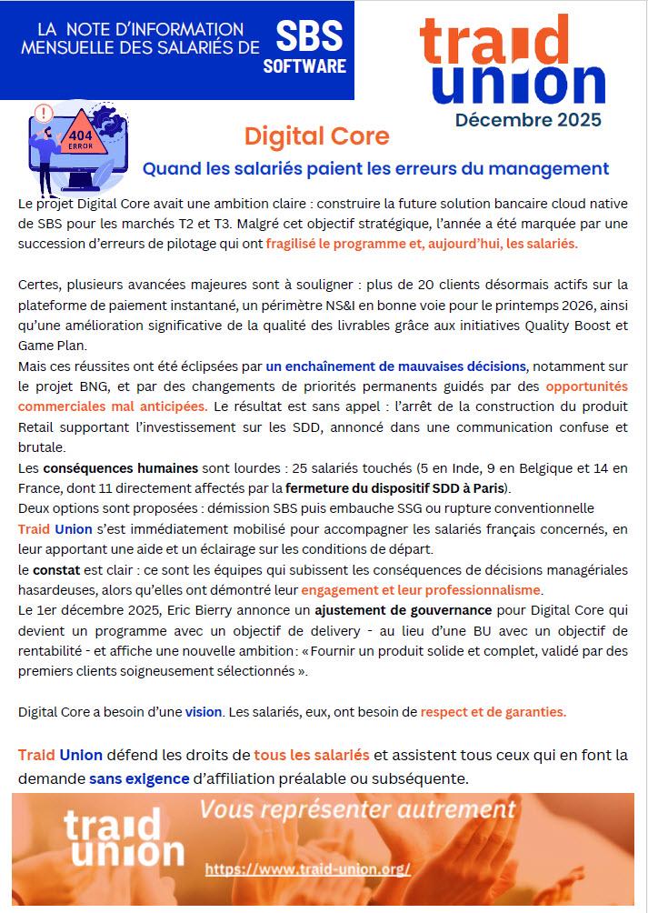 TU Communication syndicale décembre 2025