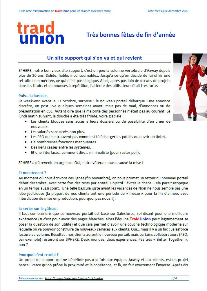 2025-12 – Communication mensuelle des élus Traid Union AXWAY