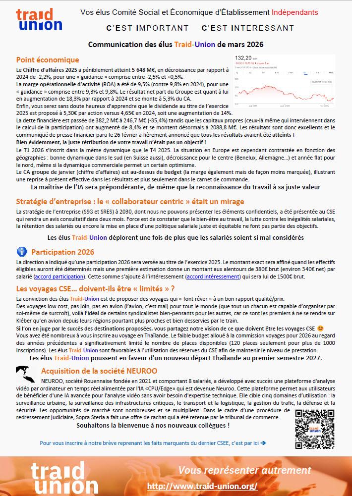 2026-03 – Communication mensuelle des élus Traid Union SSG