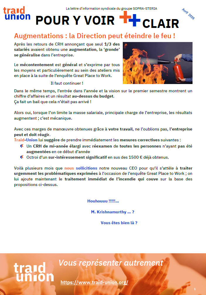 Augmentations la direction peut éteindre le feu !