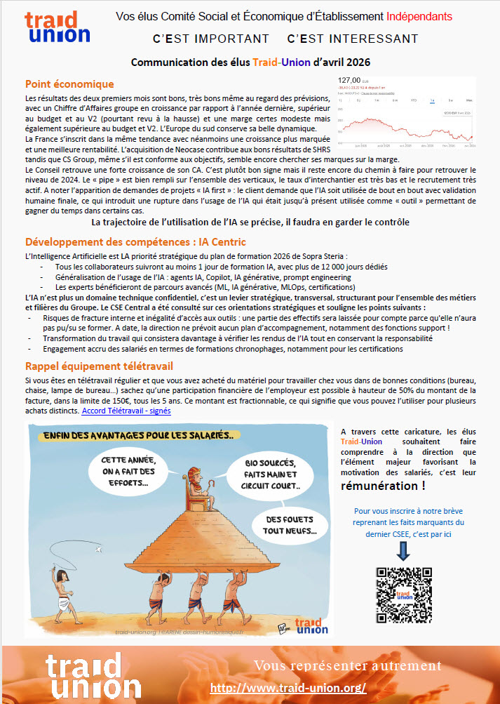 2026-04 – Communication mensuelle des élus Traid Union SSG