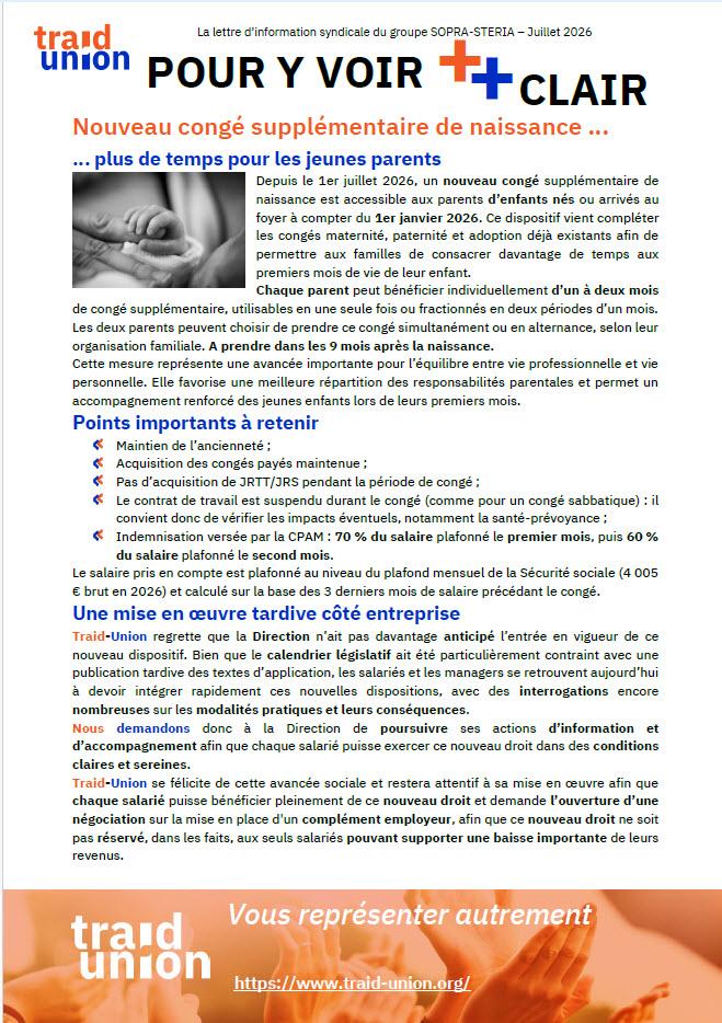 Une gestation difficile pour la Direction !