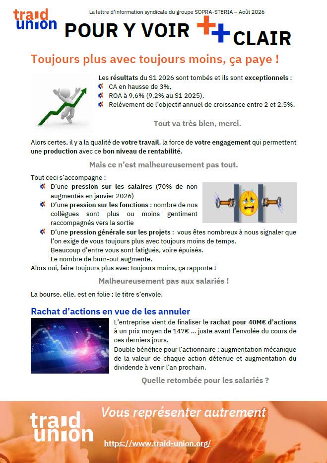 Toujours plus avec toujours moins ca paye !